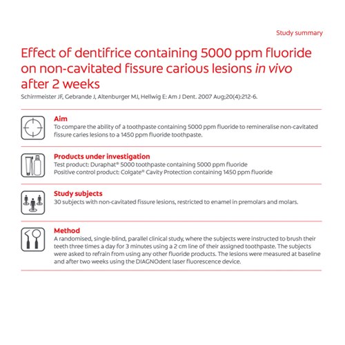 Effect of dentrifrice containing