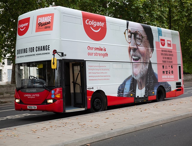 Change Please bus logo